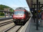 SBB - 460 073-03 mit Schnellzug bei der durchfahrt im Bahnhof Sissach am 15.06.2012