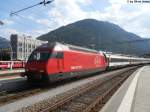 Re 460 086-2 ''gerisee'' am 24.7.2012 in Chur als IR 1786 nach Basel.