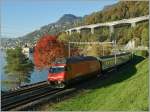 SBB Re 460 013-6 mit dem IR 1731 kurz vor Villeneuve.