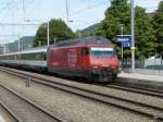 SBB - Lok 460 099-5 mit IR unterwegs in Sissach am 18.08.2013