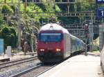 SBB - 460 103-5 mit IR bei der einfahrt im Bahnhof Bellinzona am 18.09.2013