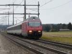 SBB - 460 047-4 mit RE unterwegs bei Lyssach am 22.02.2014