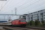 Re 460 028-4 ''Seetal'' am Schluss des IR 2129 nach Konstanz bei der Durchfahrt in Oberwinterthur am 20.7.2014