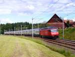 SBB - 460 090-4 mit IR  unterwegs bei Rothenburg am 24.08.2014