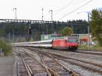 SBB - 460 053-2 vor IC bei der durchfahrt in Gwatt am 10.10.2014