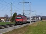 SBB - 460 013-6 mit RE nach Bern unterwegs bei Lyssach am 20.02.2015