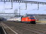 SBB - 460 001-1 mit IC bei der durchfahrt in Rupperswil am 07.03.2015