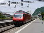 SBB - 460 042-5 mit IR im Bahnhof Bex am 31.05.2015