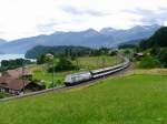 SBB - Nachschuss der 460 107-6 mit IC unterwegs nach Spiez bei Einigen am 21.06.2015