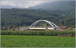 Zwischen Bex und St-Maurice überquert die Strecke Lausanne Birg die Rhone.