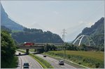 Zwischen Bex und St-Maurice überquert die Strecke Lausanne Birg die Rhone.