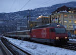 SBB: Abendstimmung in Vevey bei meiner Abfahrt am 9.