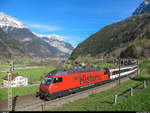 Aus dem Archiv...Gotthardbahn  Re 460 102 mit Werbung für SBB Historic am 29.