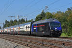 Re 460 031-8 mit der Ceneri 2020 Werbung, fährt Richtung Bahnhof Rupperswil.