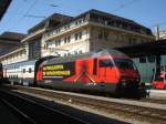 Re 460 080 mit IC Genf-St.Gallen bei einem kuren Halt in Lausanne am 26.8.2007 