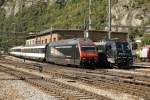 Re 460 026 Tunnel BLS et IR Brigue 29 septembre 2007