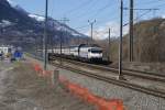 Re 460 101-9 mit dem IC 816 am 29.3.08 zwischen Brig und Visp.