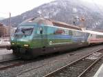 Interregio Chur-Zrich-Basel-Chur.Der Zug,in ICE Farbgebung,kommt  als EC von Dortmund nach Chur.Er fhrt dann als Interregio von Chur nach Basel und zurck.Am 2.Tag fhrt er wiederum nach Basel und