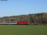 Schon seit lngerer Zeit fhrt die Re 460 102-7 ''SBB Historic'' in den IR 21xx Umlufen Biel - Konstanz - Biel.