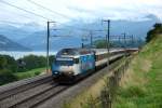 Re 460 020 mit einem IC von Interlaken Ost nach Basel am 01.09.2011 unterwegs bei Einigen.