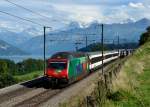 Re 460 087 mit einem IC nach Romanshorn am 31.08.2011 bei Einigen.