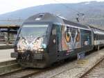 SBB - 460 105-0 im Bahnhof Biel am 26.03.2014