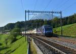 Re 460 050 mit einem IC nach Basel am 30.08.2013 bei Einigen.