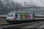 Re 460 099 wirbt seit dem 8.