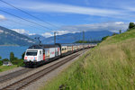 Re 460 086 mit einem IC am 20.06.2016 bei Einigen.