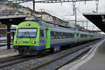 Regio Express Bern - La Chaux-de-Fonds mit der Re 465 005-7 in Neuchâtel am 2.