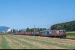 BLS Re 425 172  Eggenberg  und Re 465 014  Spalenberg  aufgenommen am 30.07.2020 bei Herzogenbuchsee