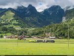 BLS Re 465 018 / Testfahrt mit MOB GoldenPass Express umspurbaren Wagen / Reidenbach, 9.