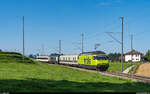 BLS Re 465 014 / Versuchszug mit MOB GoldenPass Express Interfacewagen Schwarzenburg - Bern Fischermätteli / Lanzenhäusern, 12.