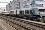 BLS Re 465 011 mit MOB GoldenPass Express Interfacewagen als Testzug Gümligen-Thun-Gümligen am 23.