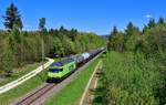 Re 465 003 mit einem Kesselzug am 27.04.2022 bei Sisseln.