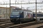 BLS 46504-0 der BLS abgestellt am 09.02.2009 im Bahnhof Bern.