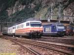 SBB Re 460 015 'AGFA' + Re 460 020 'Tilsiter' / BLS Re 465 008 - Brig - 25.07.1996