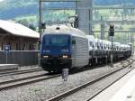 bls - 465 009-9 mit Autozug unterwegs bei Sissach am 15.06.2012