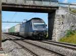 bls - 465 017-2 mit Gterzug unterwegs bei Kiesen am 22.06.2012