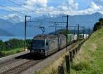 Re 465 012 und eine weitere Re 465 mit einem Hangartner-KLV am 01.09.2011 bei Einigen.