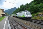 Die Re 465 008-1 wurde am 01.07.2016 auf den Namen Allegra getauft und wirbt seither fr die Schweizer Patenschaft fr Berggemeinden.