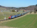 Burgdorf - 4. März 2022 : Re 474 002 + 193 516  Aare  mit dem LKW Walter CargoBeamer.