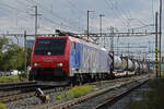 Re 474 005-6 durchfährt am 25.09.2024 den Bahnhof Pratteln.