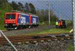 474 010 mit Schwesterlok 474 006 bei Schallmessungen auf dem groen Testring in Wegberg-Wildenrath