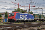 Re 474 009-4 durchfährt den Bahnhof Pratteln. Die Aufnahme stammt vom 16.09.2016.