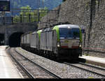 BLS - Lok`s 475 401-6 und 475 413-1 vor Güterzug unterwegs in Goppenstein am 01.06.2019