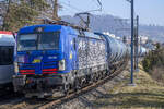 wrs 475 902 ist mit einem Kesselzug in Richtung Basel unterwegs, aufgenommen in Wettingen AG (CH) am 14.01.2022.