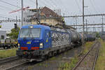 Siemens Vectron 475 902-3 der WRS durchfährt am 29.08.2023 den Bahnhof Pratteln.