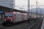 ChemOil 482 012-2 mit SBB Cargo 482 004-9 durchfahren Koblenz Hbf.