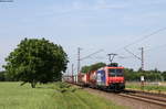 Re 482 023-9 mit dem DGS 43016 (Gallarte-Hamburg Billwerder Ubf) bei Malsch 18.5.18